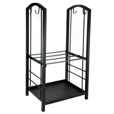 Kovový regál na dřevo s nářadím 40x30x74xm